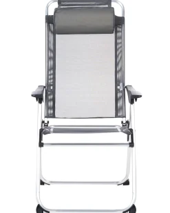 Set di 2 sedie da giardino ASINE Pieghevole Metallo Grigio