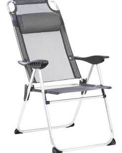 Set di 2 sedie da giardino ASINE Pieghevole Metallo Grigio