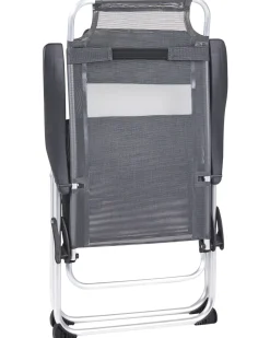 Set di 2 sedie da giardino ASINE Pieghevole Metallo Grigio