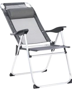 Set di 2 sedie da giardino ASINE Pieghevole Metallo Grigio