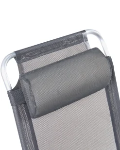 Set di 2 sedie da giardino ASINE Pieghevole Metallo Grigio