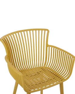 Set di 4 sedie da giardino PESARO Giallo