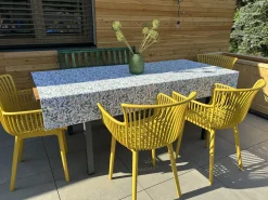 Set di 4 sedie da giardino PESARO Giallo