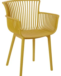 Set di 4 sedie da giardino PESARO Giallo