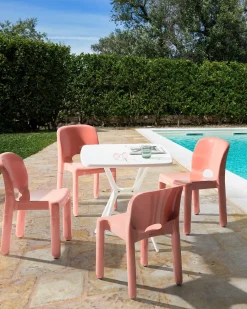 Set di 4 sedie da giardino BETIM Corallo
