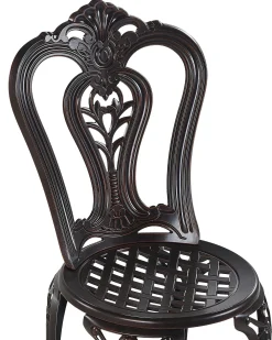 Set di 2 sedie da giardino BOVINO Metallo Marrone scuro