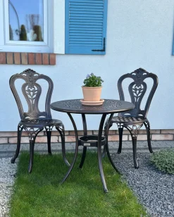 Set di 2 sedie da giardino BOVINO Metallo Marrone scuro
