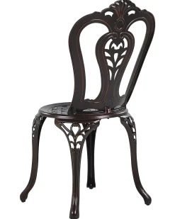 Set di 2 sedie da giardino BOVINO Metallo Marrone scuro