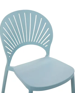 Set di 4 sedie da giardino OSTIA Azzurro