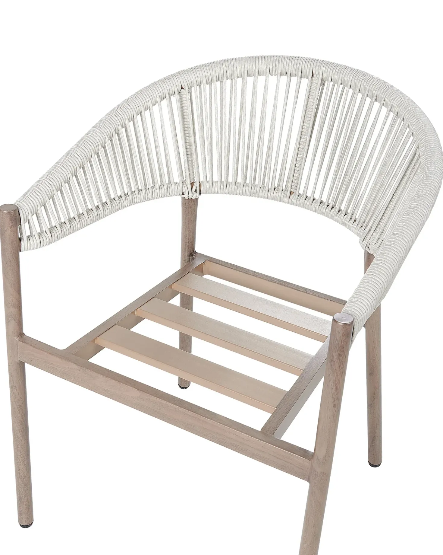 Set di 6 sedie da giardino con cuscini FLAVIA Metallo Bianco