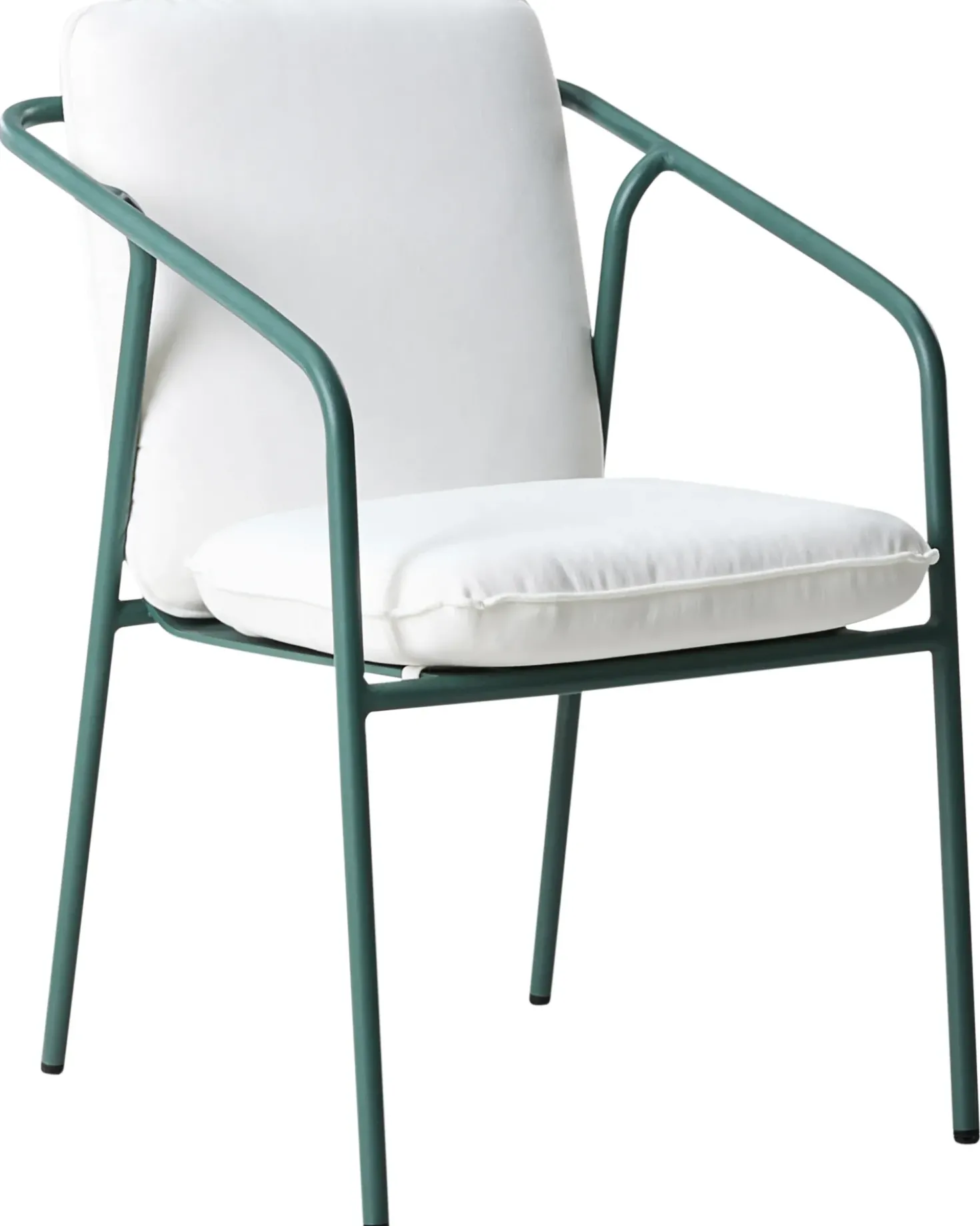 Set di 8 sedie da giardino con cuscini ASCIANO Metallo Verde