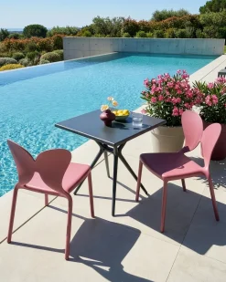 Set di 2 sedie da giardino LARISSA Impilabile Rosa