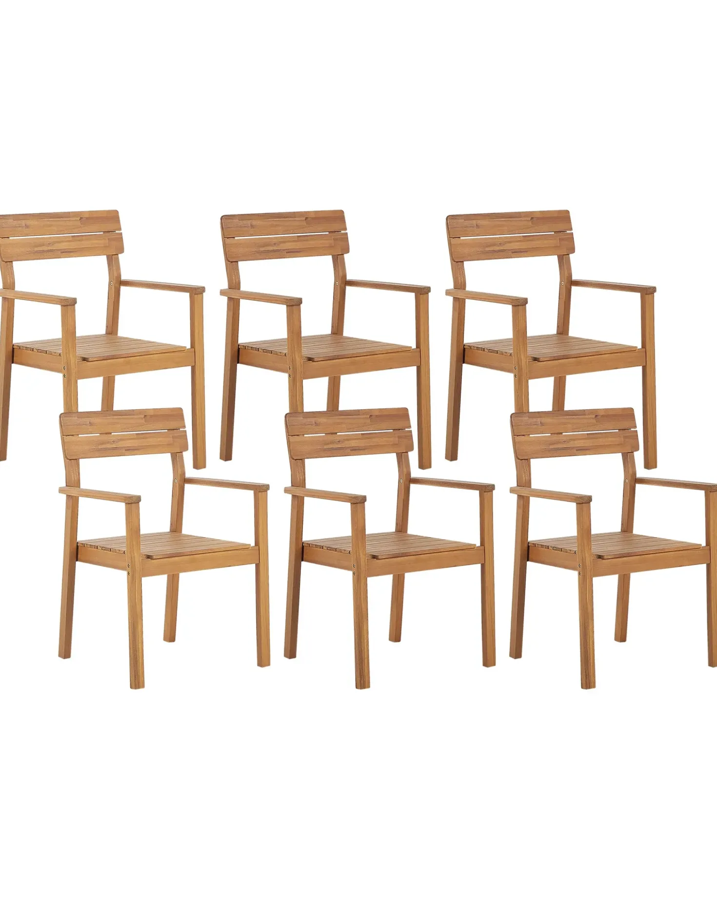 Set di 6 sedie da giardino FORNELLI Legno d'acacia Marrone