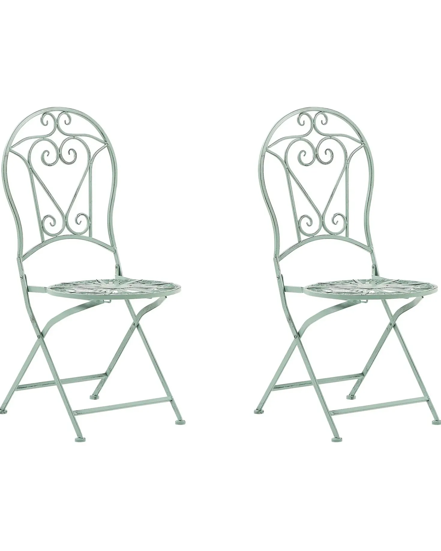 Set di 2 sedie da giardino TRENTO Metallo Verde chiaro