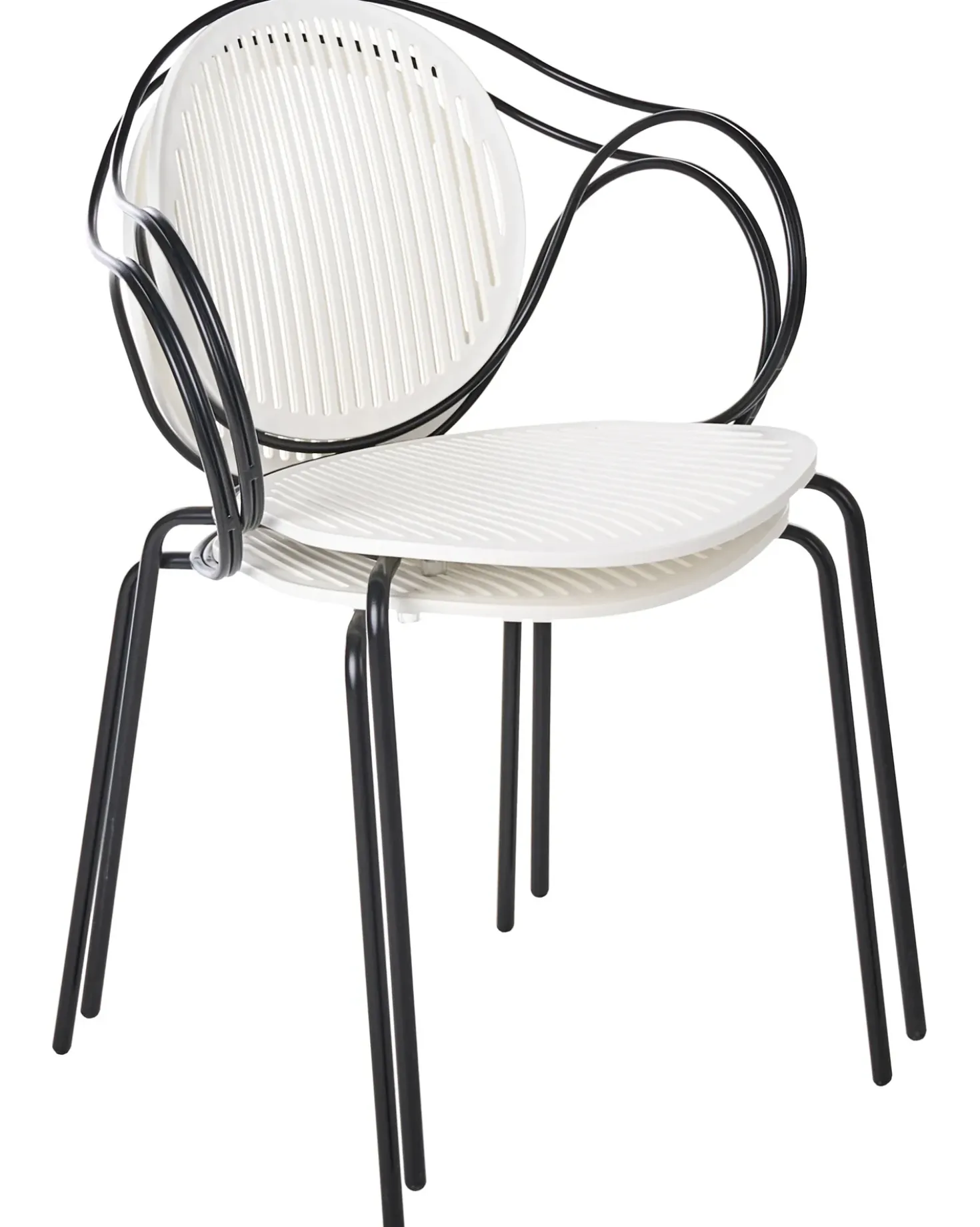 Set di 2 sedie da giardino IKARIA Metallo Bianco sporco
