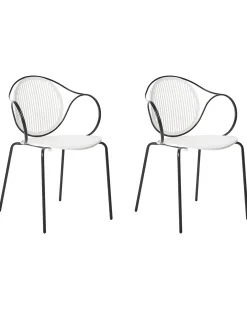 Set di 2 sedie da giardino IKARIA Metallo Bianco sporco