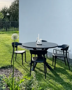 Set di 4 sedie da giardino GUBBIO Nero
