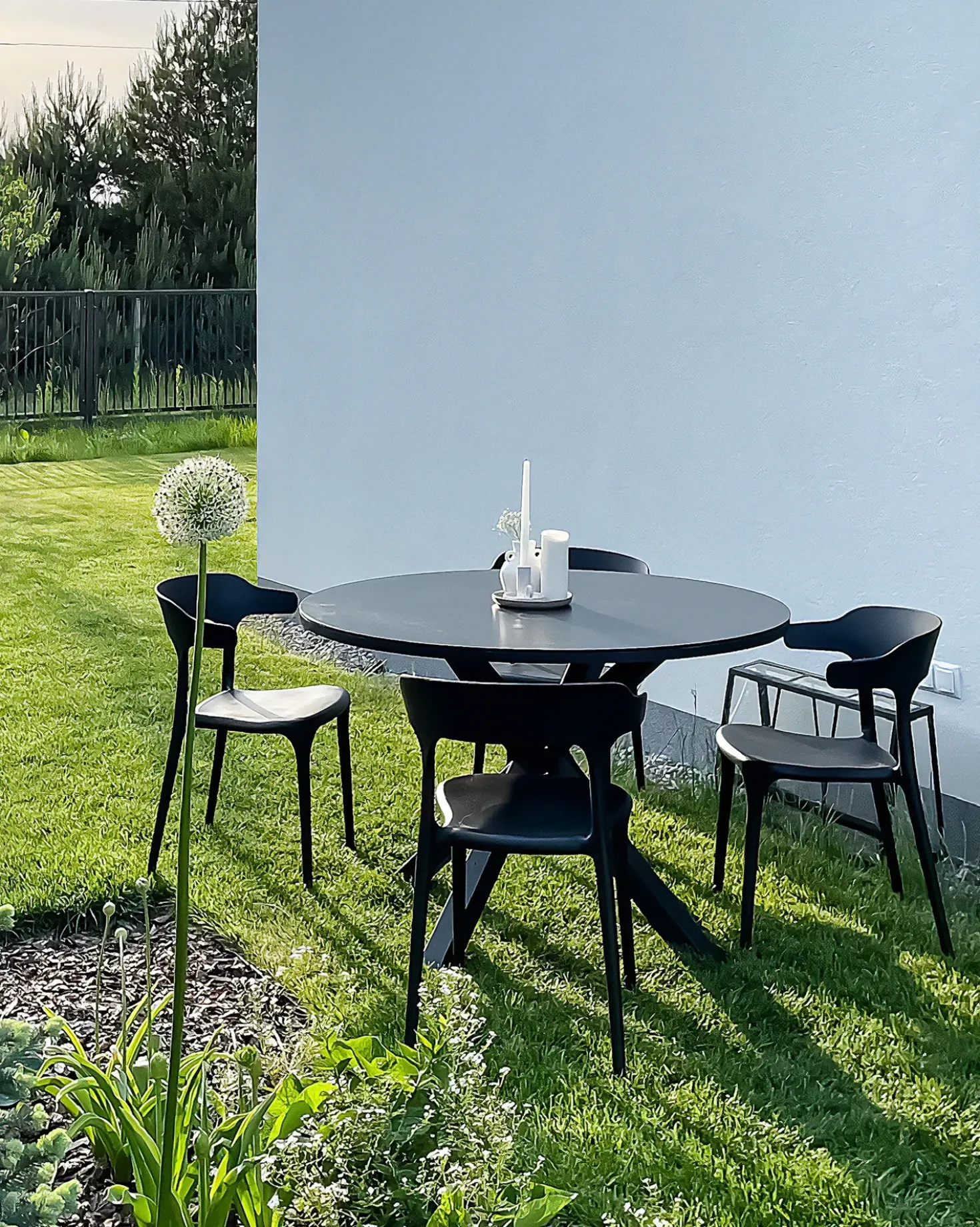 Set di 4 sedie da giardino GUBBIO Nero