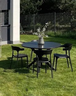 Set di 4 sedie da giardino GUBBIO Nero