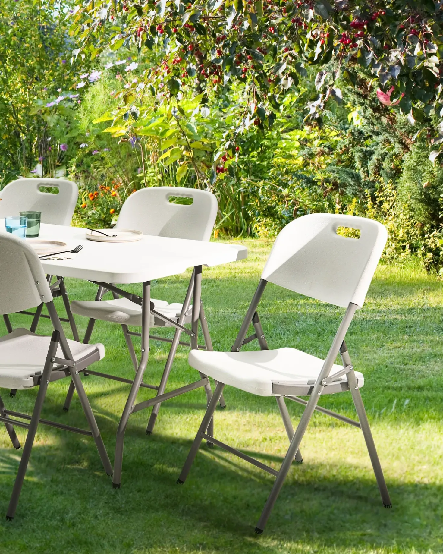 Set di 2 sedie da giardino CUGNOLI Pieghevole Bianco