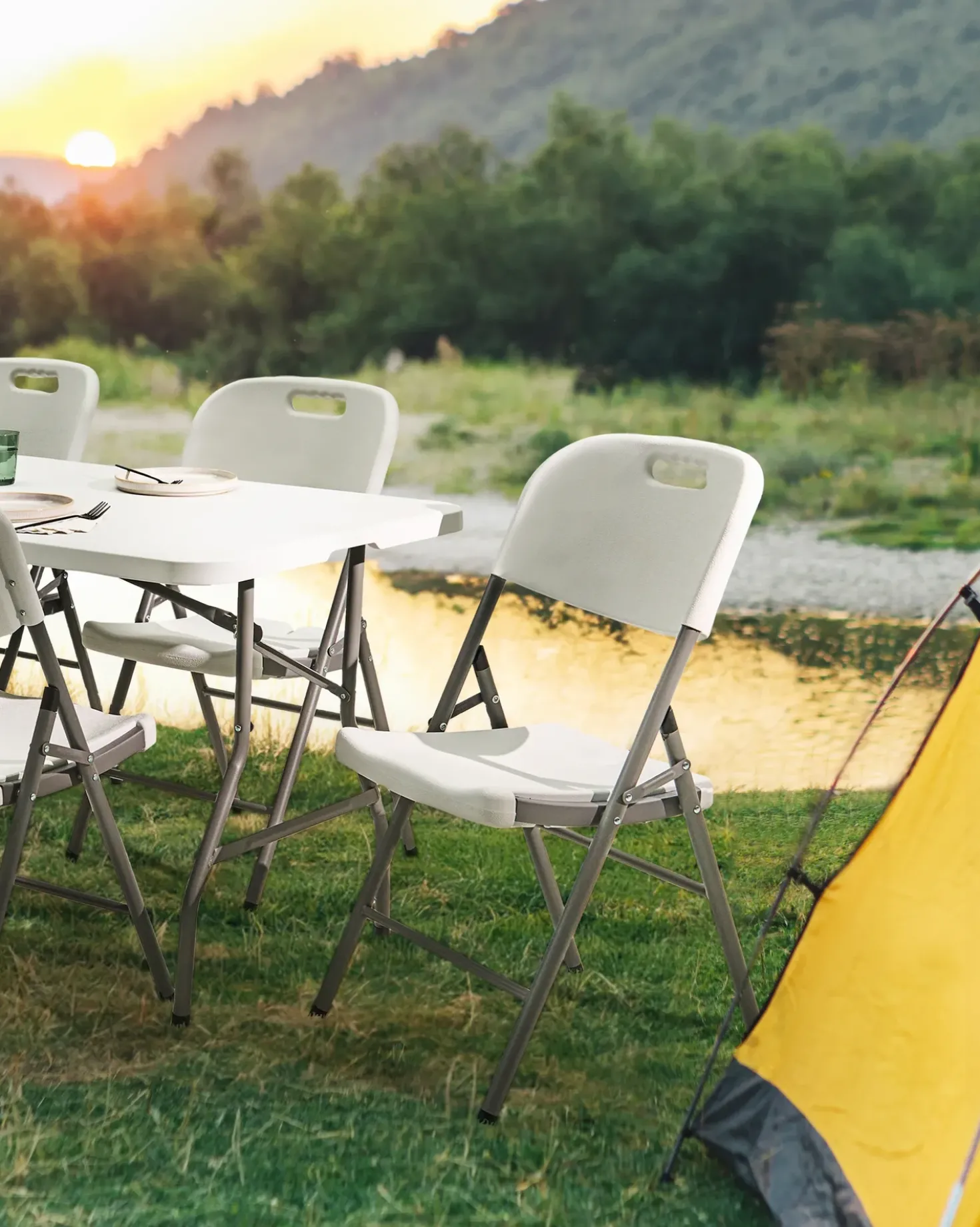 Set di 2 sedie da giardino CUGNOLI Pieghevole Bianco