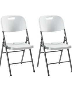 Set di 2 sedie da giardino CUGNOLI Pieghevole Bianco