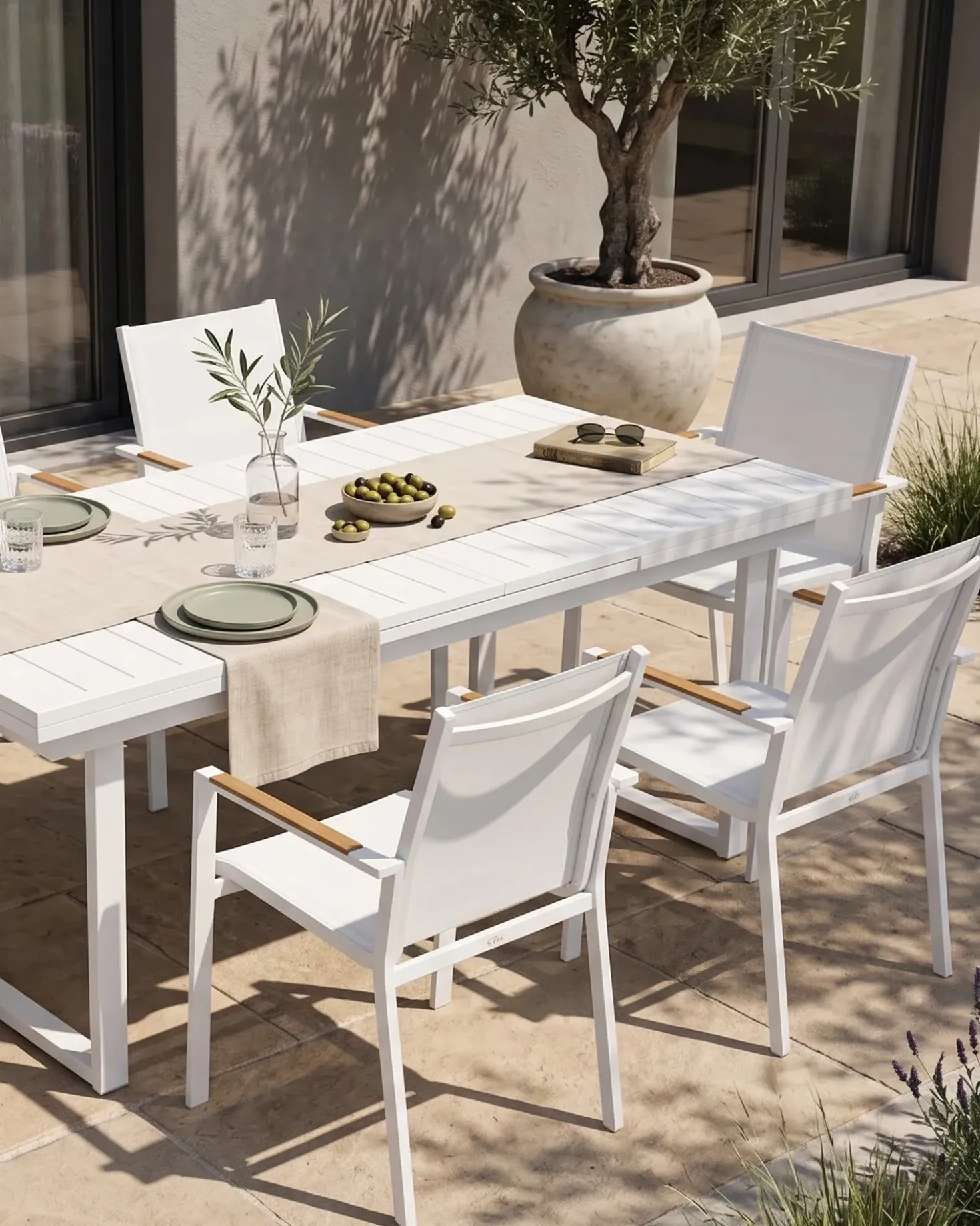 Set di 6 sedie da giardino BUSSETO Metallo Bianco