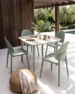 Set di 4 sedie da giardino CEARA Verde menta