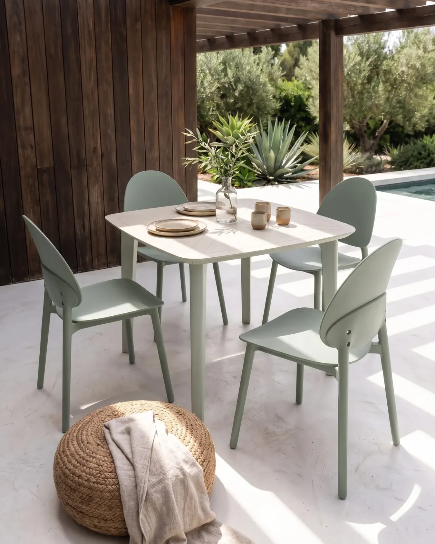 Set di 4 sedie da giardino CEARA Verde menta