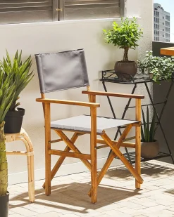 Set di 2 sedie da giardino CINE Legno d'acacia Grigio