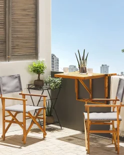Set di 2 sedie da giardino CINE Legno d'acacia Grigio