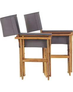 Set di 2 sedie da giardino CINE Legno d'acacia Grigio