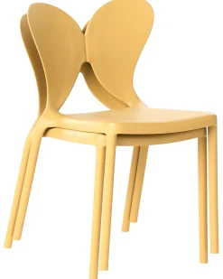 Set di 2 sedie da giardino LARISSA Impilabile Giallo