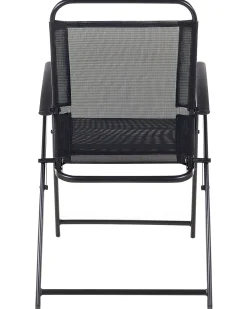 Set di 6 sedie da giardino LIVO Metallo Nero