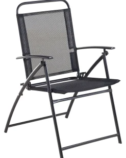 Set di 6 sedie da giardino LIVO Metallo Nero