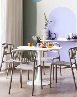 Set di 4 sedie da giardino GELA Tortora