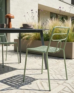 Set di 2 sedie da giardino AGEROLA Metallo Verde chiaro
