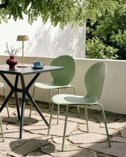 Set di 4 sedie da giardino MILOS Impilabile Verde chiaro