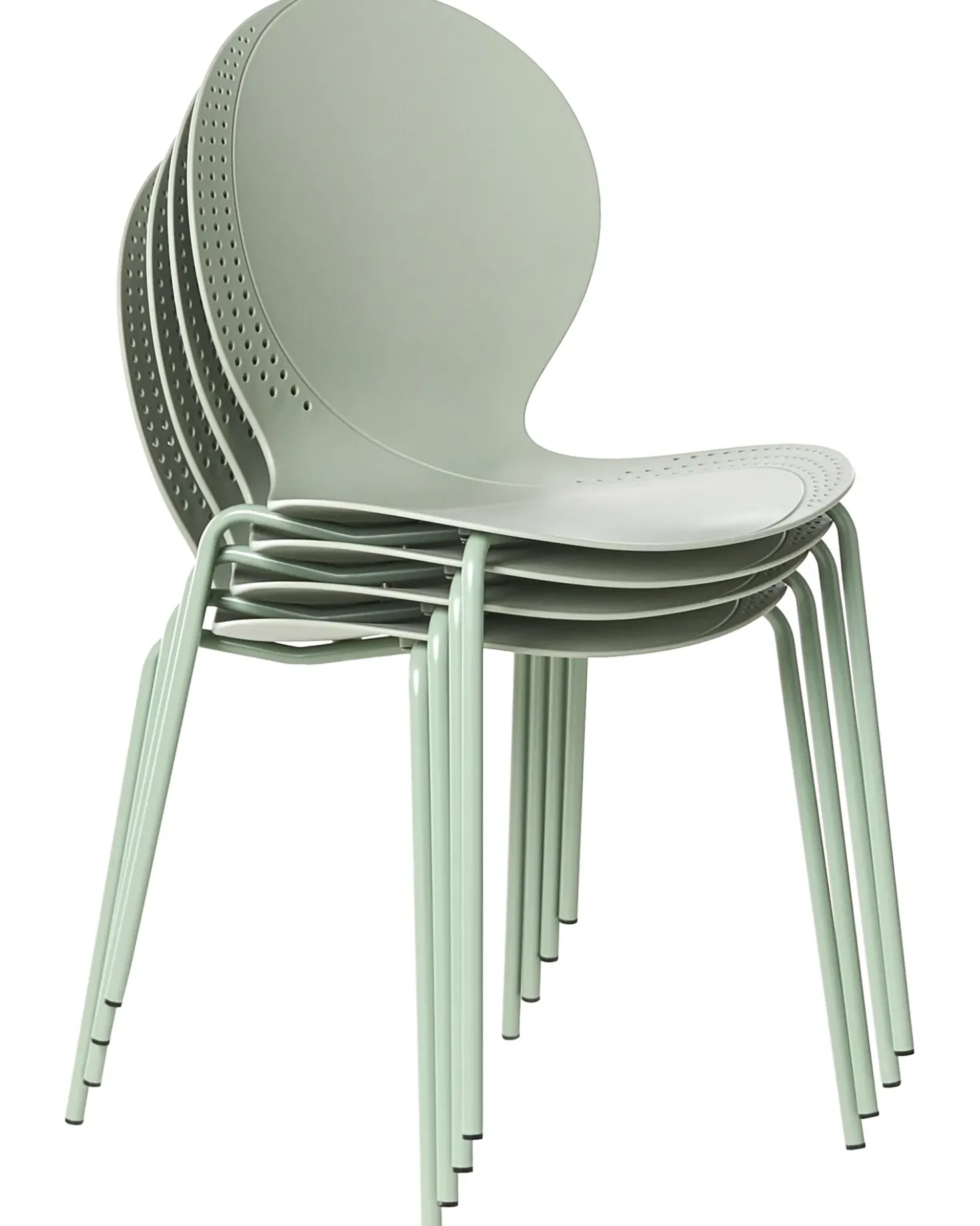 Set di 4 sedie da giardino MILOS Impilabile Verde chiaro