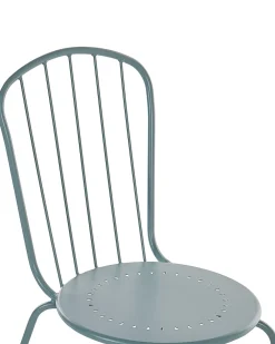 Set di 4 sedie da giardino CALVI Metallo Azzurro