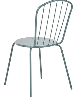 Set di 4 sedie da giardino CALVI Metallo Azzurro