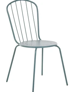 Set di 4 sedie da giardino CALVI Metallo Azzurro