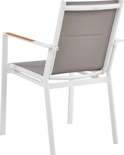Set di 4 sedie da giardino BUSSETO Metallo Grigio