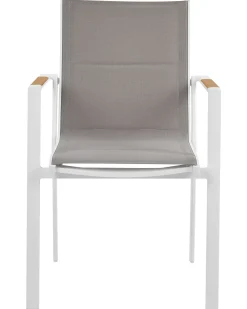 Set di 4 sedie da giardino BUSSETO Metallo Grigio