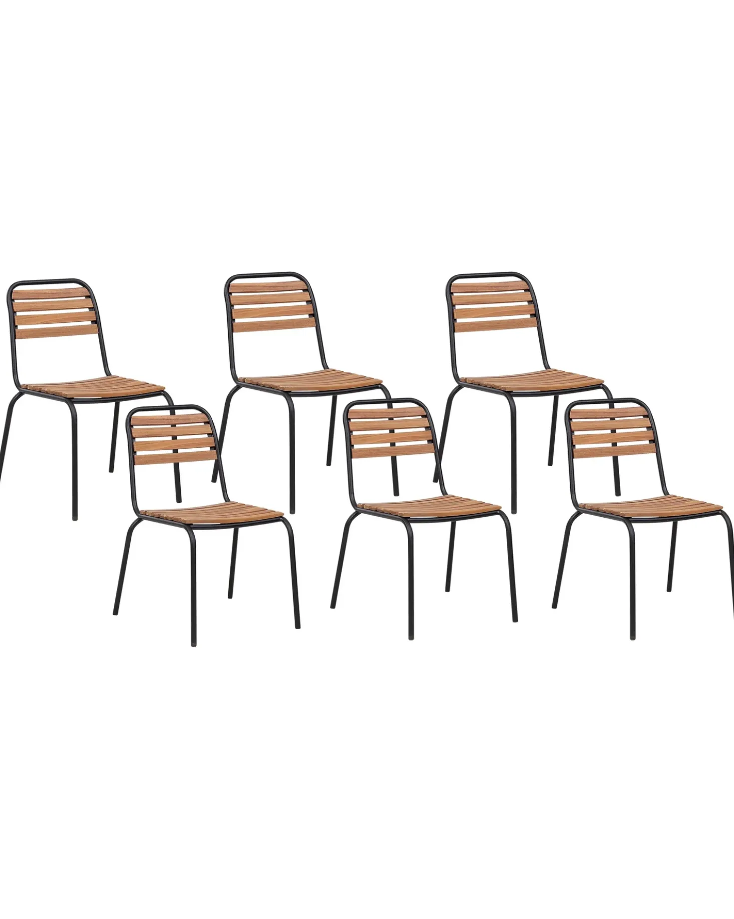 Set di 6 sedie da giardino VALLESE Legno d'acacia Marrone