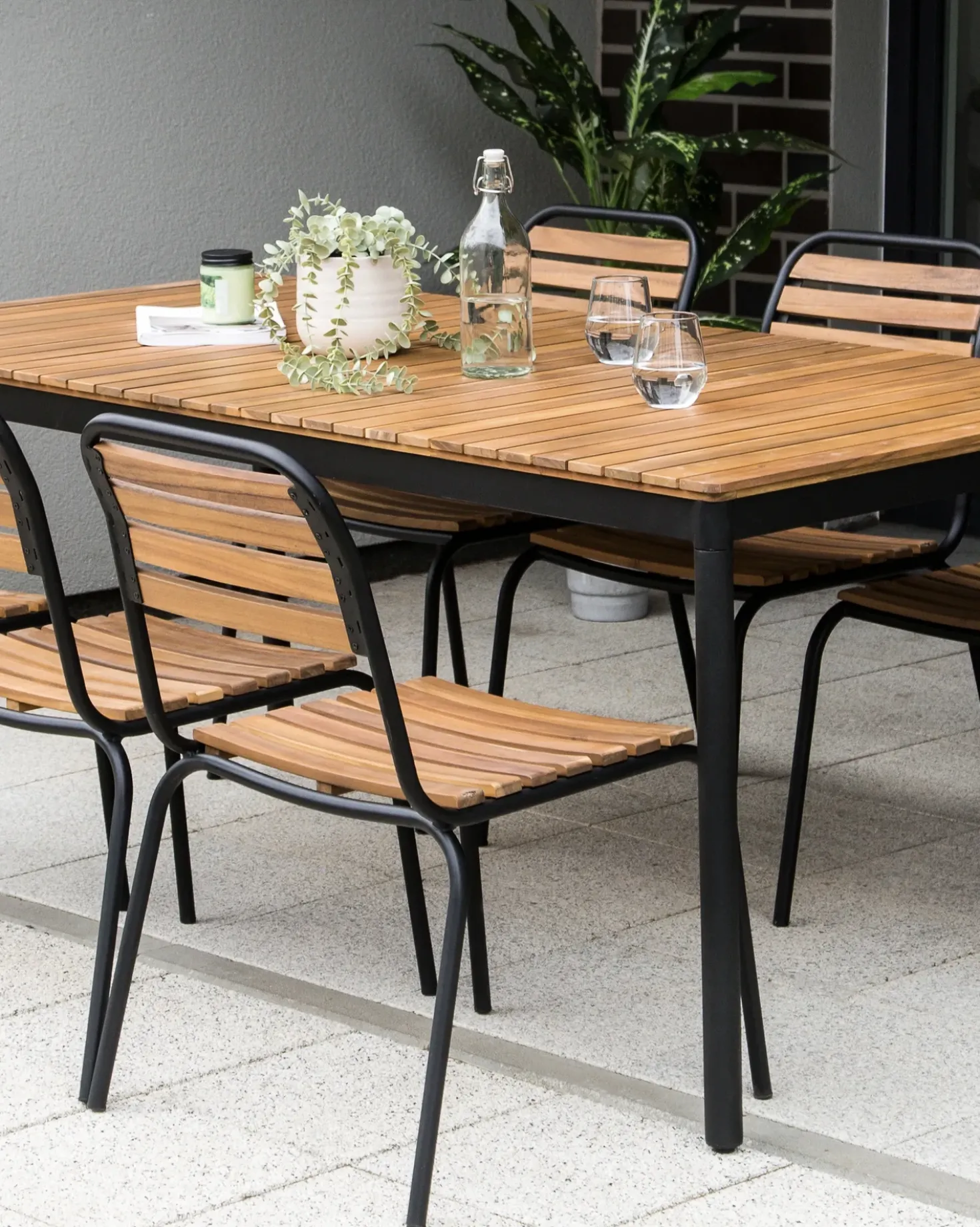 Set di 6 sedie da giardino VALLESE Legno d'acacia Marrone