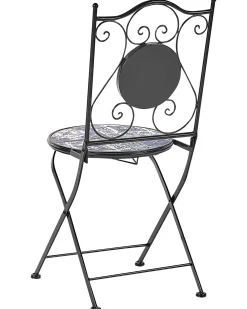 Set di 2 sedie da giardino CIVITA Metallo Nero