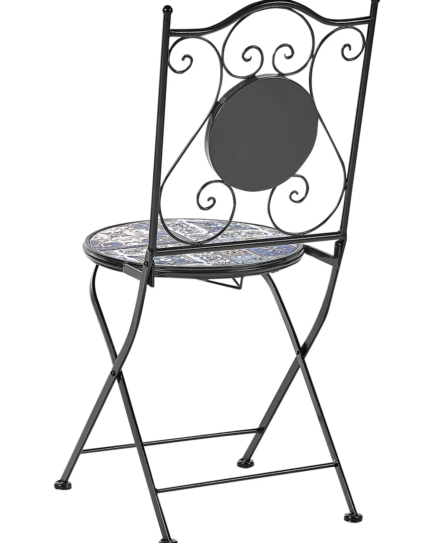 Set di 2 sedie da giardino CIVITA Metallo Nero