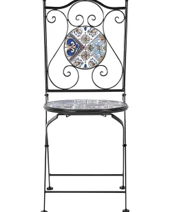 Set di 2 sedie da giardino CIVITA Metallo Nero