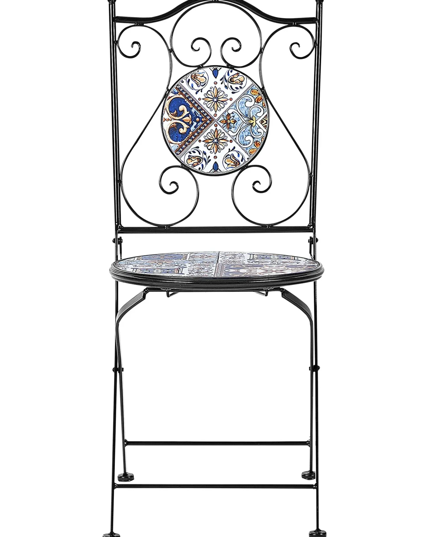 Set di 2 sedie da giardino CIVITA Metallo Nero